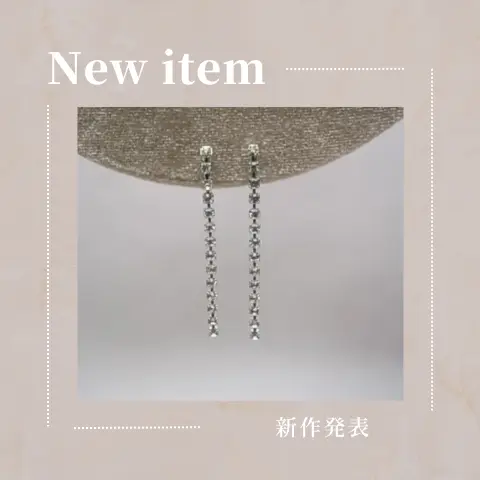 ラインストーン（ロング）クリスタル★レイチェル特製ワイヤークリップ（S)